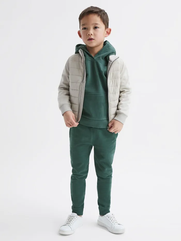 Reiss Sweats and Hoodies Alexander Oversized Cotton Jersey Hoodie Midnight Green 8211 Children
