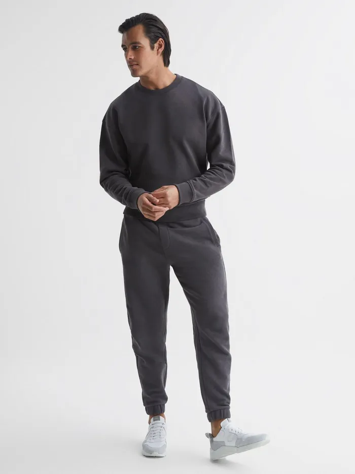 Reiss Sweats and Hoodies Alistar Oversized Garment Dye Sweatshirt Fern Green 8211 Men