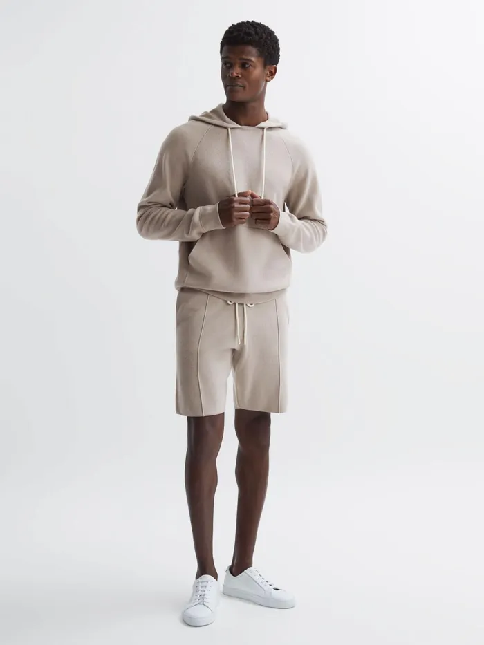 Reiss Sweats and Hoodies Donaldson Paige Drawstring Hoodie Dried Stone 8211 Men Reiss Sweats and Hoodies Donaldson Paige Drawstring Hoodie Dried Stone 8211 Men