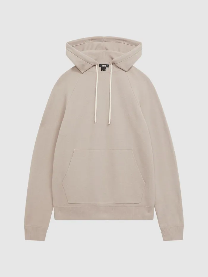 Reiss Sweats and Hoodies Donaldson Paige Drawstring Hoodie Dried Stone 8211 Men