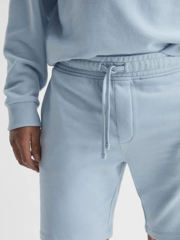 Reiss Sweats and Hoodies Henry Garment Dye Jersey Shorts Ice Blue 8211 Men