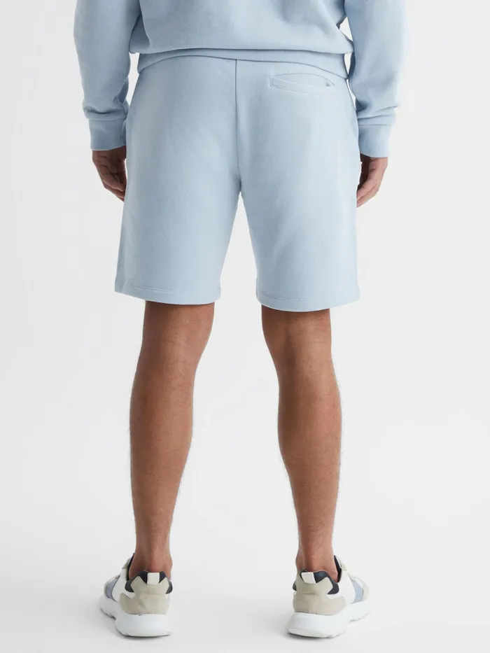 Reiss Sweats and Hoodies Henry Garment Dye Jersey Shorts Ice Blue 8211 Men