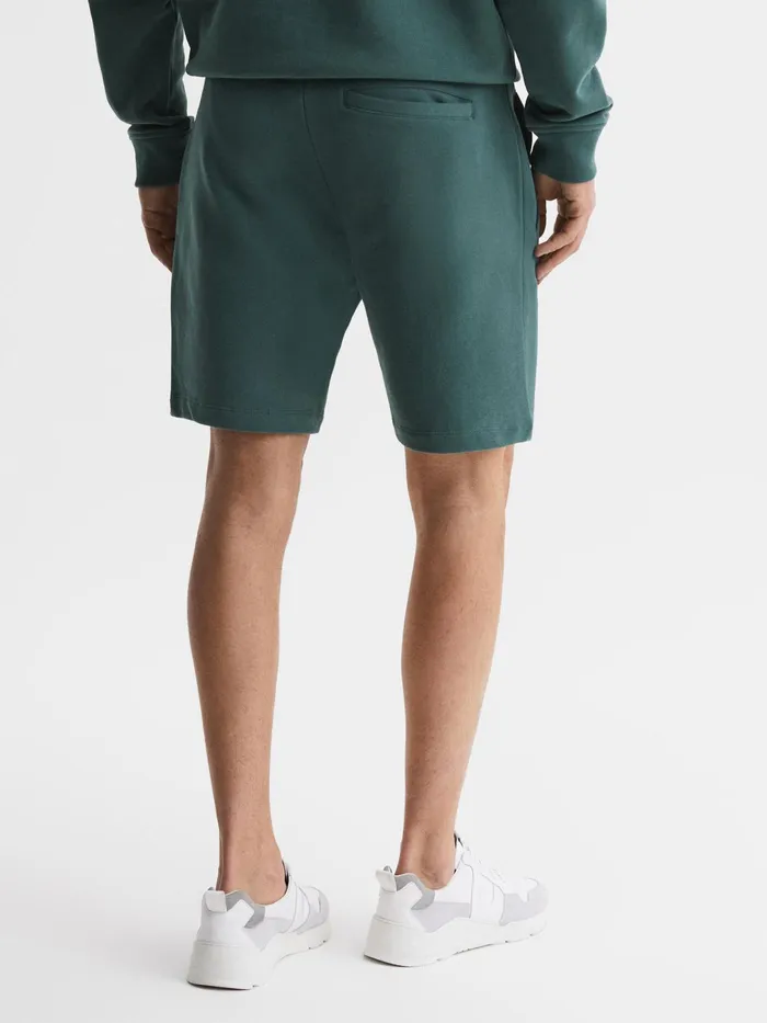 Reiss Sweats and Hoodies Henry Garment Dye Jersey Shorts Midnight Green 8211 Men