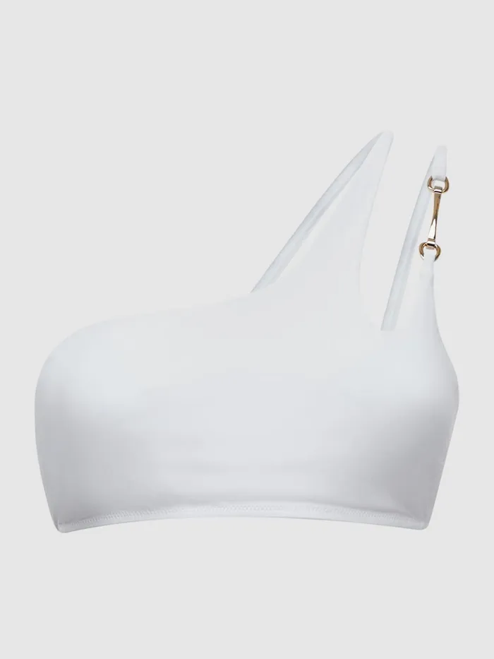 Reiss Swimwear Alani One Shoulder Bikini Top White 8211 Women