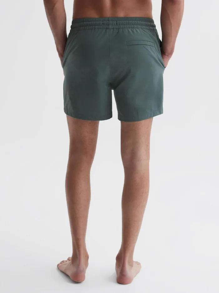 Reiss Swimwear Beach Plain Drawstring Swim Shorts Dark Sage 8211 Men