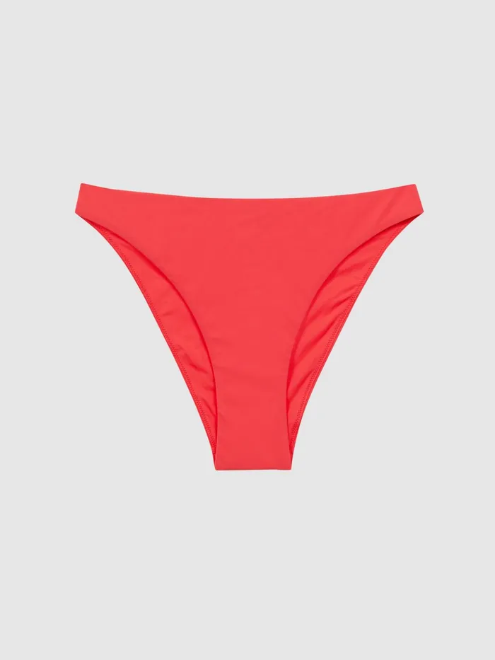 Reiss Swimwear Miley High Cut Bikini Bottoms Coral 8211 Women