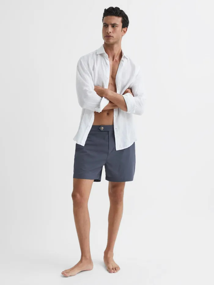 Reiss Swimwear Sun Side Adjuster Swim Shorts Airforce Blue 8211 Men