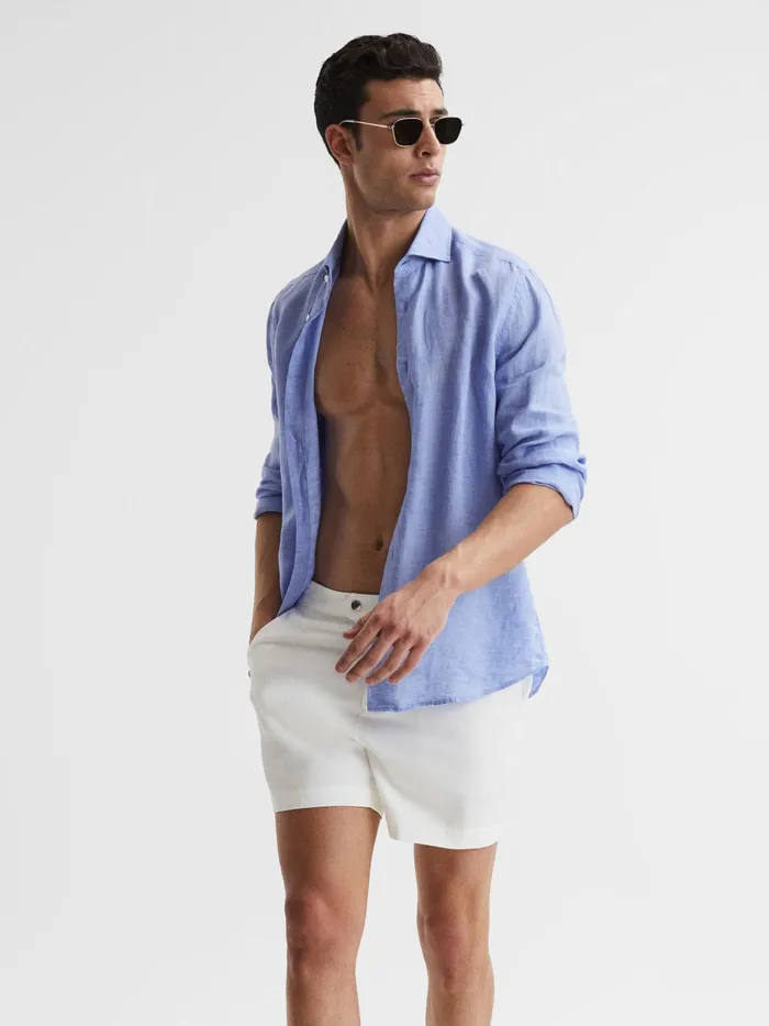 Reiss Swimwear Sun Side Adjuster Swim Shorts Airforce Blue 8211 Men