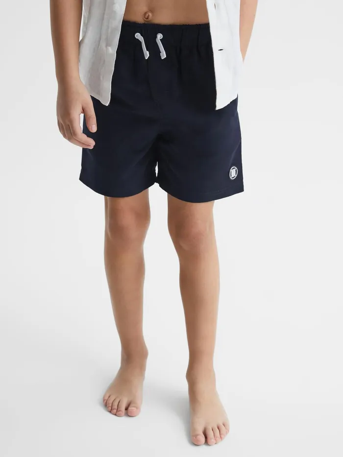 Reiss Swimwear Wave Plain Drawstring Swim Shorts Navy 8211 Children