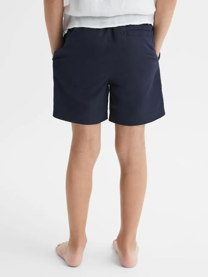 Reiss Swimwear Wave Plain Drawstring Swim Shorts Navy 8211 Children