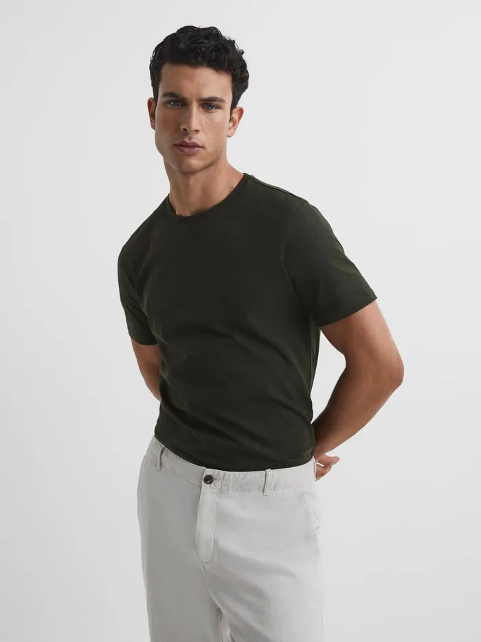 Reiss TShirts Bless Crew Neck TShirt Oxidised Green 8211 Men