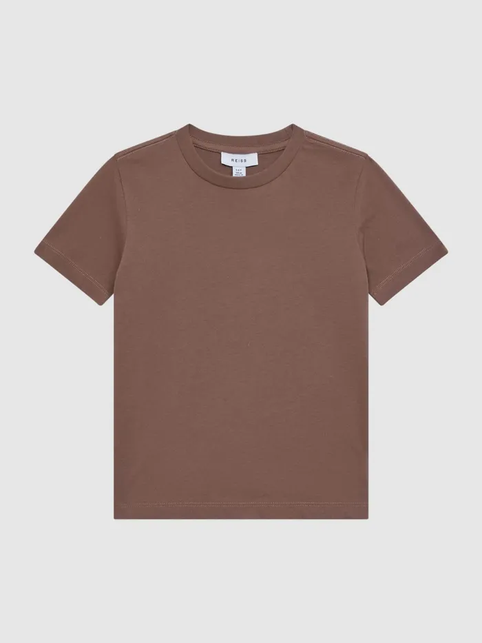 Reiss TShirts Bless Crew Neck TShirt Tobacco 8211 Children