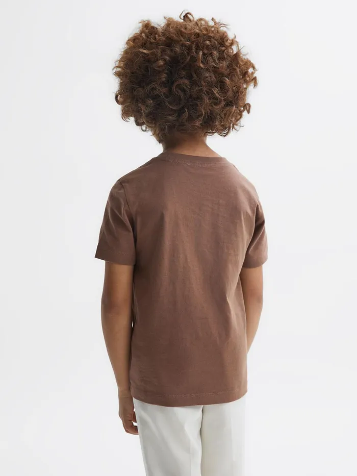 Reiss TShirts Bless Crew Neck TShirt Tobacco 8211 Children