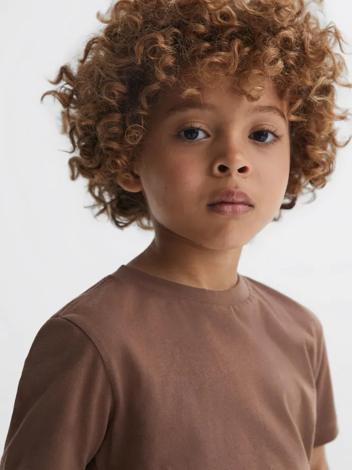 Reiss TShirts Bless Crew Neck TShirt Tobacco 8211 Children