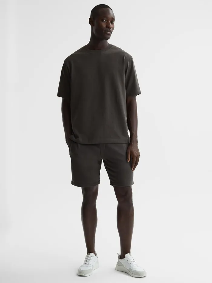 Reiss TShirts Tate Oversized Garment Dye TShirt Fern Green 8211 Men