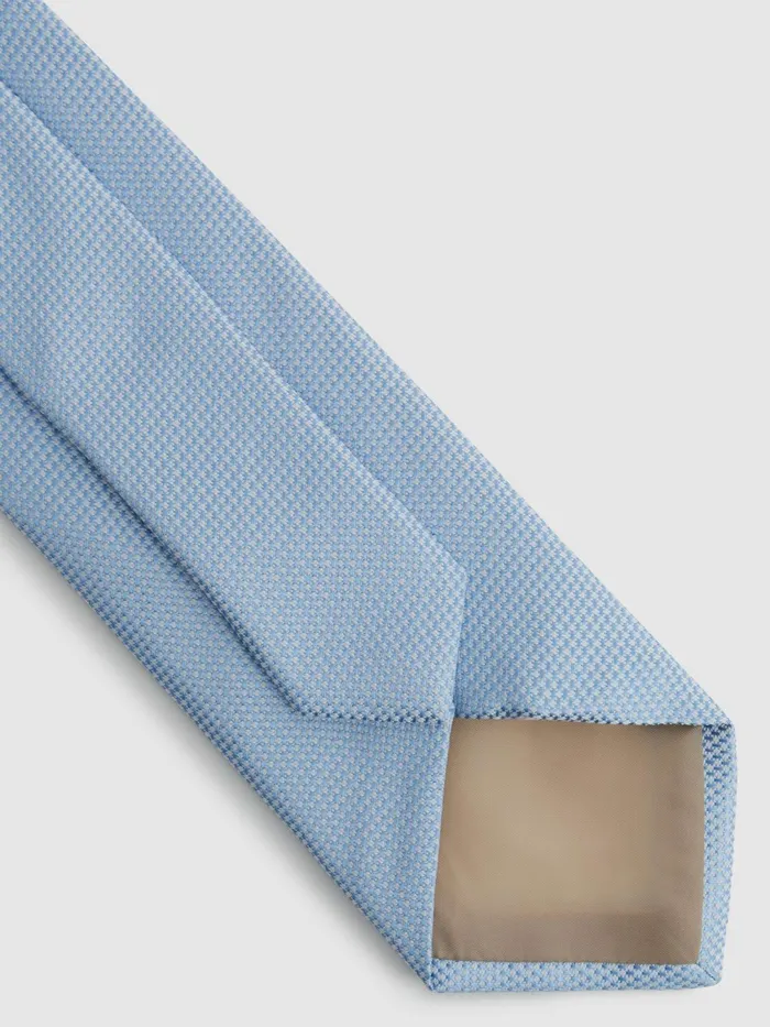 Reiss Ties and Pocket Squares Ceremony Textured Silk Tie Soft Blue 8211 Men