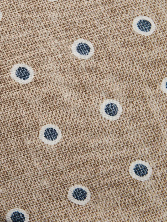 Reiss Ties and Pocket Squares Porto Silk Polka Dot Print Tie Oatmeal Melange 8211 Men