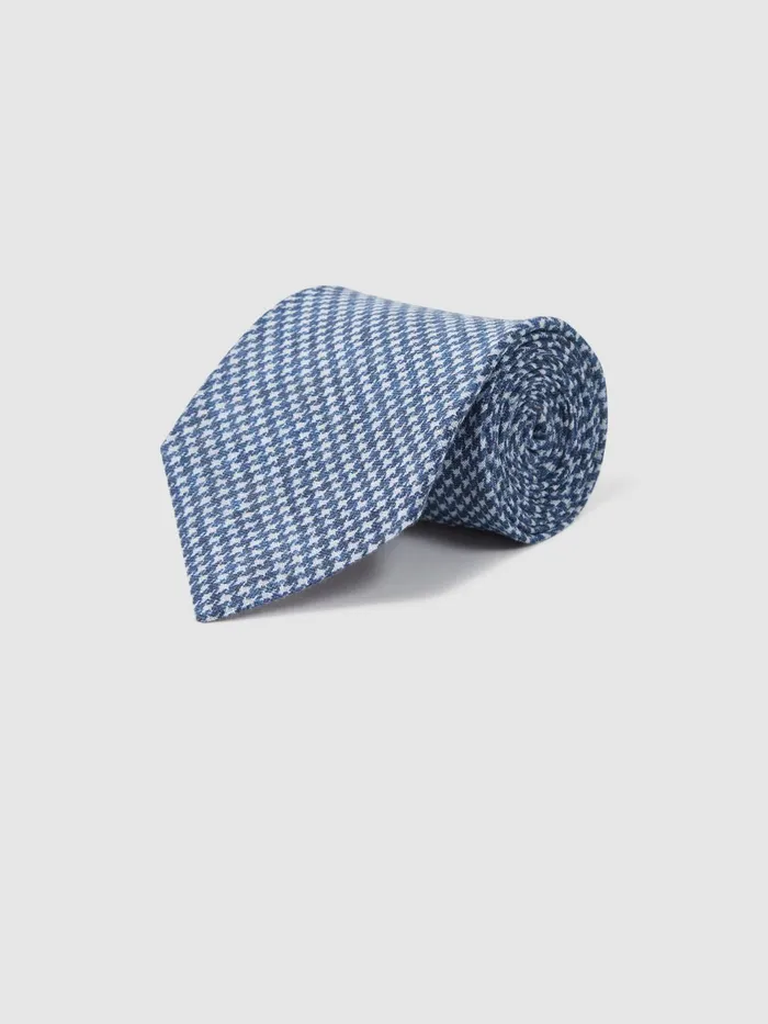 Reiss Ties and Pocket Squares Vasto Linen Puppytooth Tie Airforce Blue 8211 Men Reiss Ties and Pocket Squares Vasto Linen Puppytooth Tie Airforce Blue 8211 Men