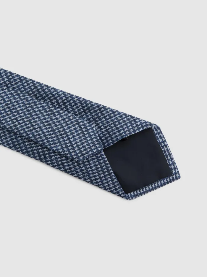 Reiss Ties and Pocket Squares Vasto Linen Puppytooth Tie Airforce Blue 8211 Men Reiss Ties and Pocket Squares Vasto Linen Puppytooth Tie Airforce Blue 8211 Men
