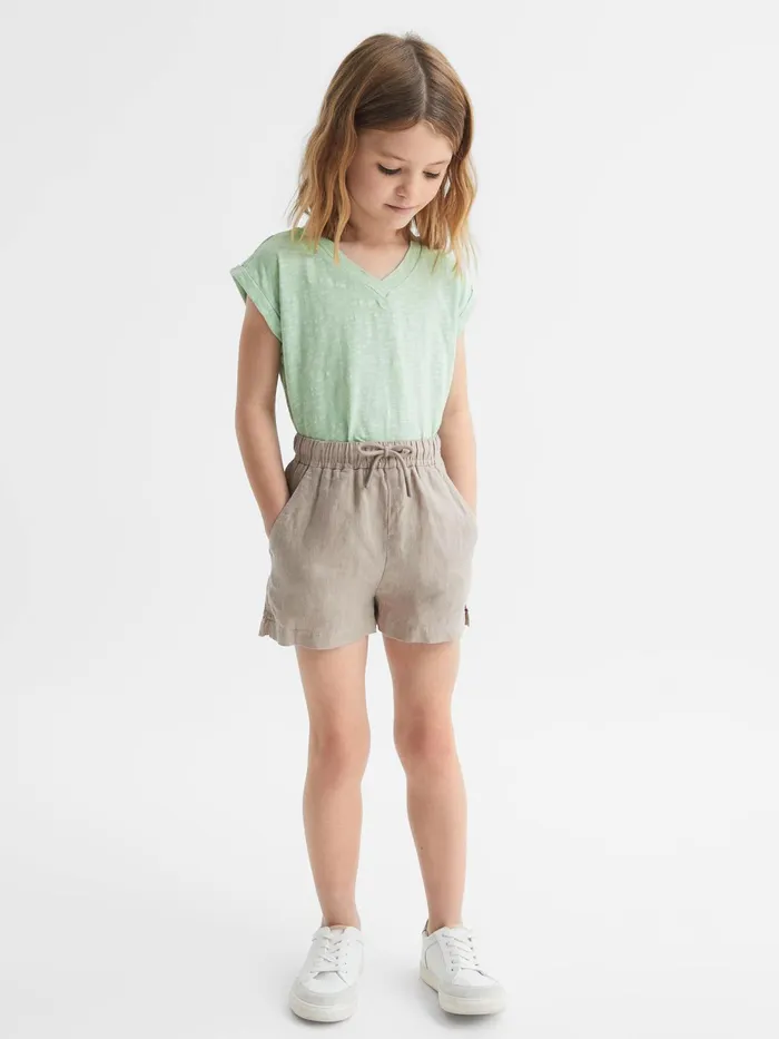 Reiss Tops and Tshirts Freddie Jersey VNeck TShirt Aqua 8211 Children