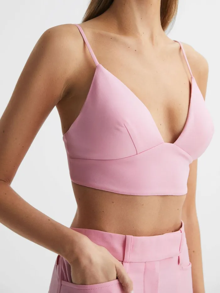 Reiss Tops Blair Bralette Top Pink 8211 Women