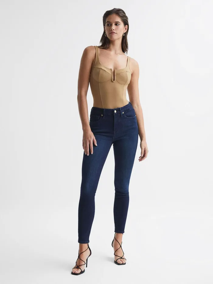 Reiss Tops Good American Good American Corset Bodysuit Taupe 8211 Women