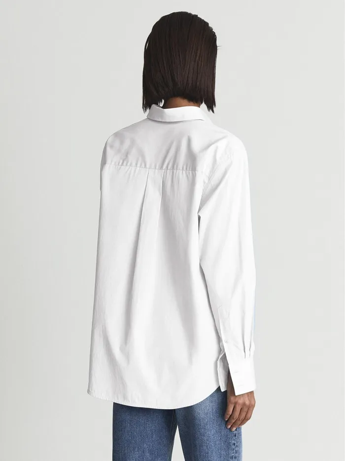 Reiss Tops Jenny Cotton Poplin Shirt Blue 8211 Women
