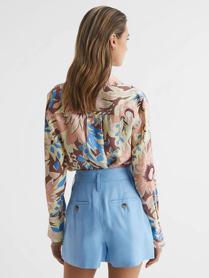 Reiss Tops Liv Floral Printed Shirt Multi 8211 Women