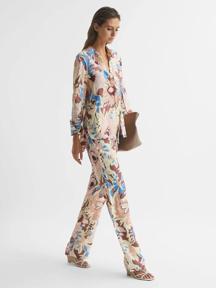 Reiss Tops Liv Floral Printed Shirt Multi 8211 Women