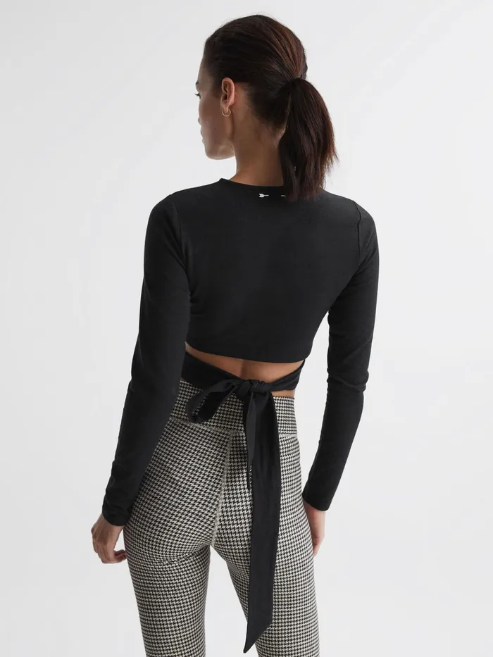 Reiss Tops Lucy The Upside Tie Detail Top Black 8211 Women