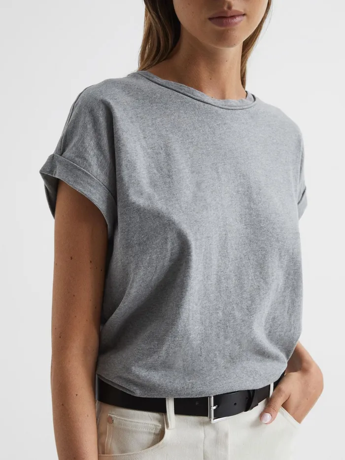 Reiss Tops Tereza Crew TShirt Black 8211 Women