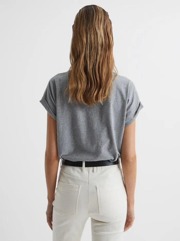 Reiss Tops Tereza Crew TShirt Black 8211 Women