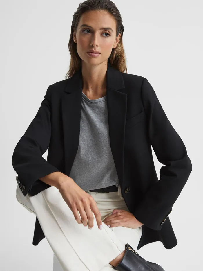 Reiss Tops Tereza Crew TShirt Black 8211 Women