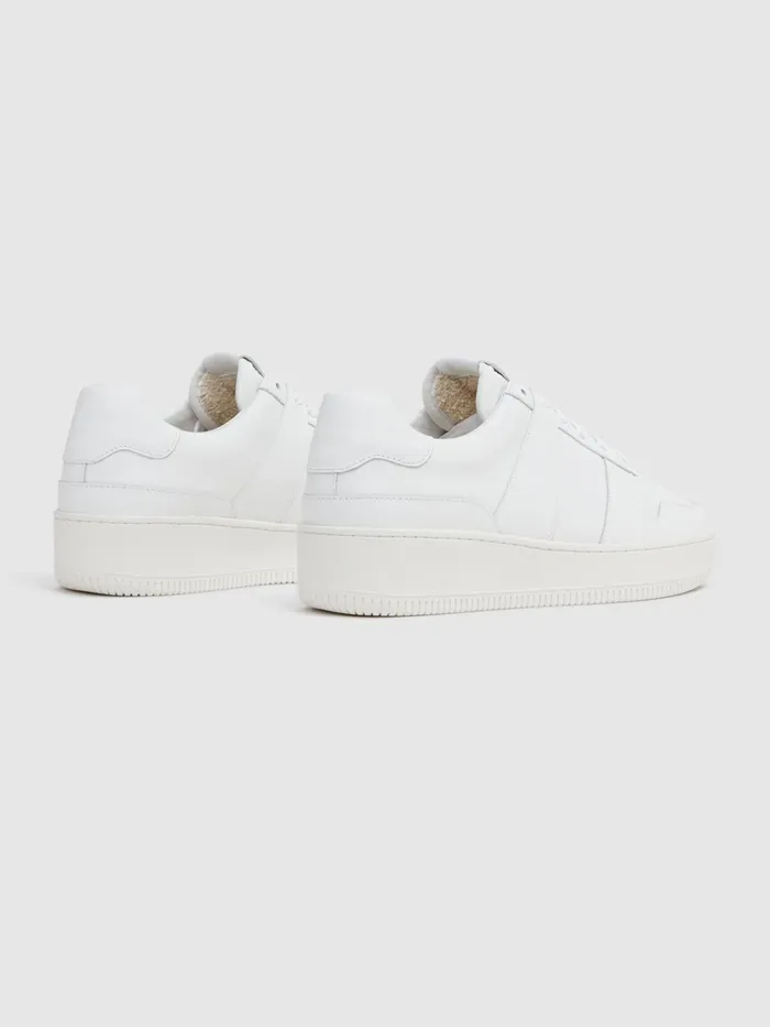 Reiss Trainers Aira Mid Top Leather Trainers White 8211 Women