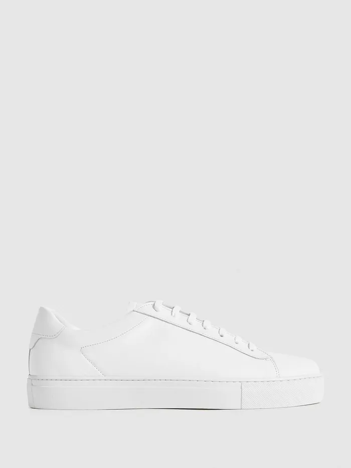Reiss Trainers Finley Leather Trainers White 8211 Men