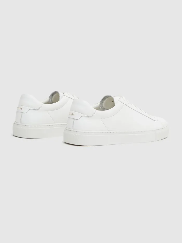 Reiss Trainers Finley Leather Trainers White 8211 Men