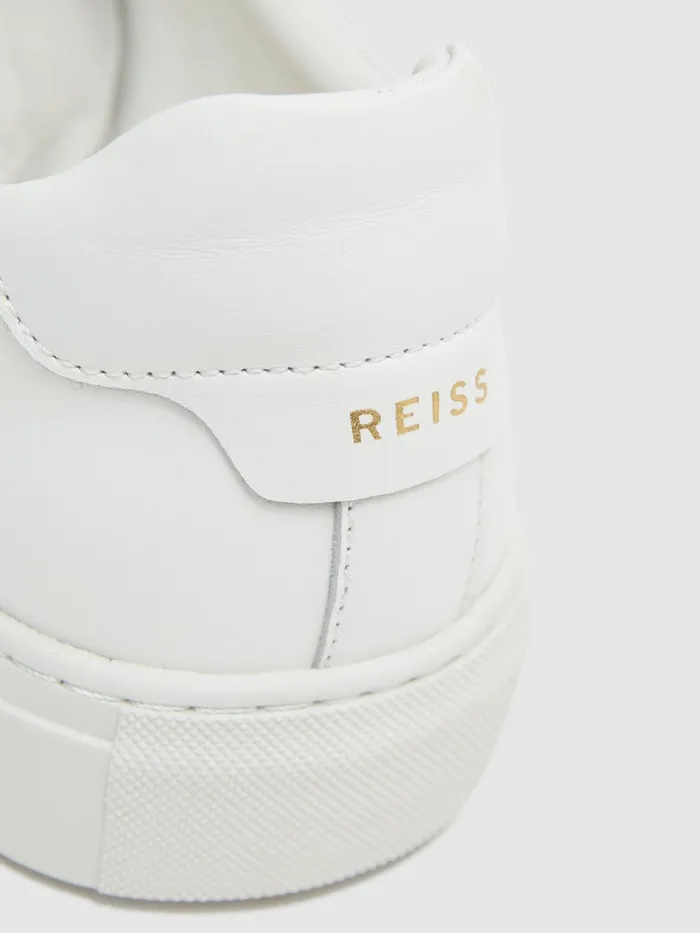 Reiss Trainers Finley Leather Trainers White 8211 Men