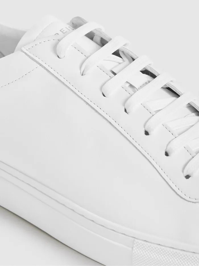 Reiss Trainers Finley Leather Trainers White 8211 Men