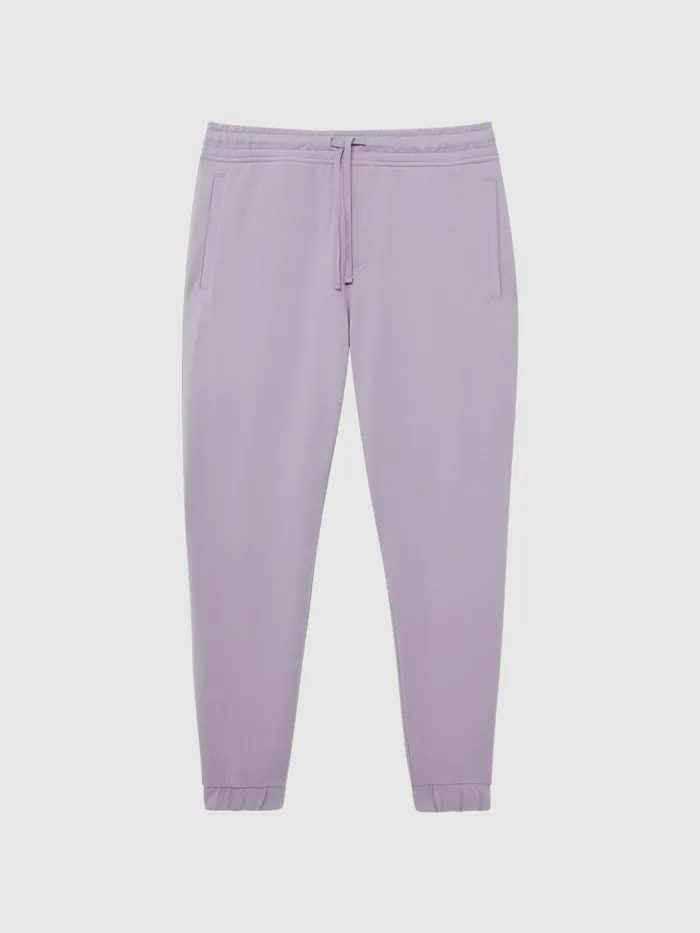 Reiss Trousers Ali Garment Dye Joggers Lilac 8211 Men