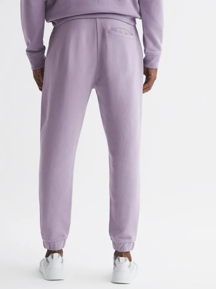 Reiss Trousers Ali Garment Dye Joggers Lilac 8211 Men