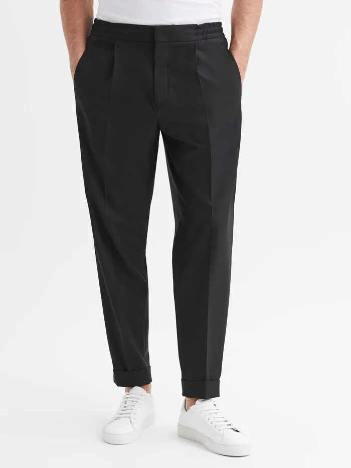 Reiss Trousers Brighton Pleat Front Trousers Black 8211 Men