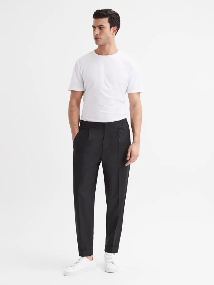 Reiss Trousers Brighton Pleat Front Trousers Black 8211 Men