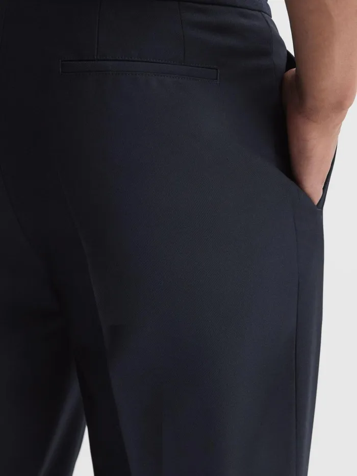 Reiss Trousers Brighton Pleat Front Trousers Navy 8211 Men