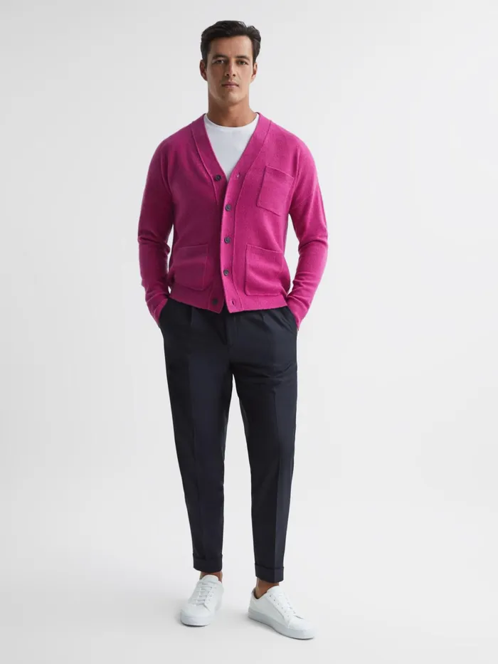 Reiss Trousers Brighton Pleat Front Trousers Navy 8211 Men