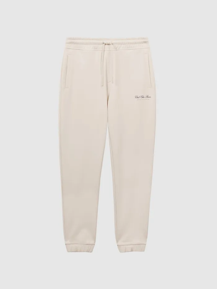 Reiss Trousers Dawson Reiss Ch Motif Cotton Drawstring Joggers Off White 8211 Men