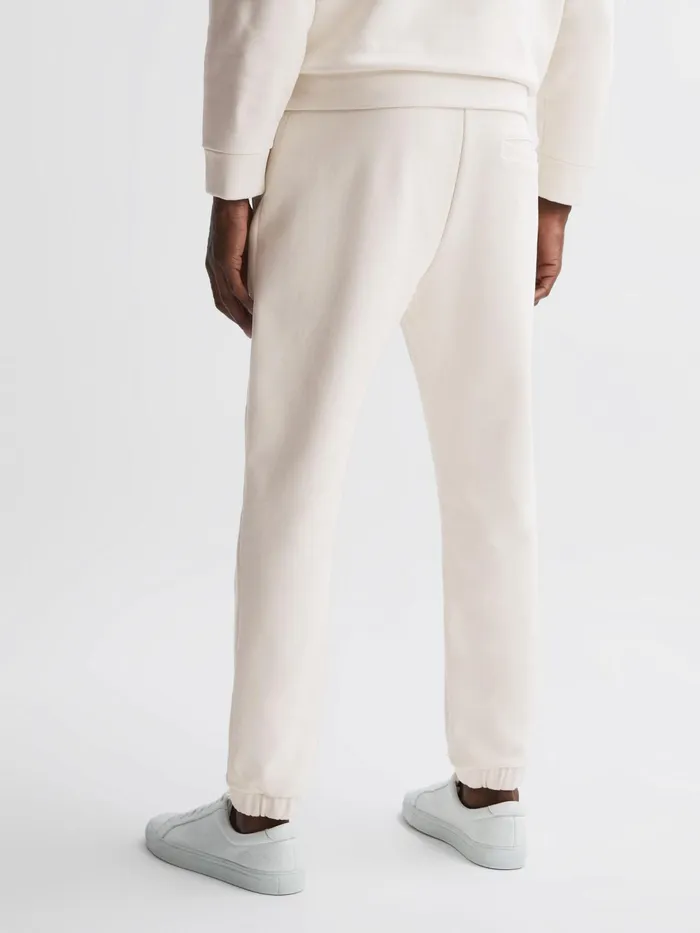 Reiss Trousers Dawson Reiss Ch Motif Cotton Drawstring Joggers Off White 8211 Men