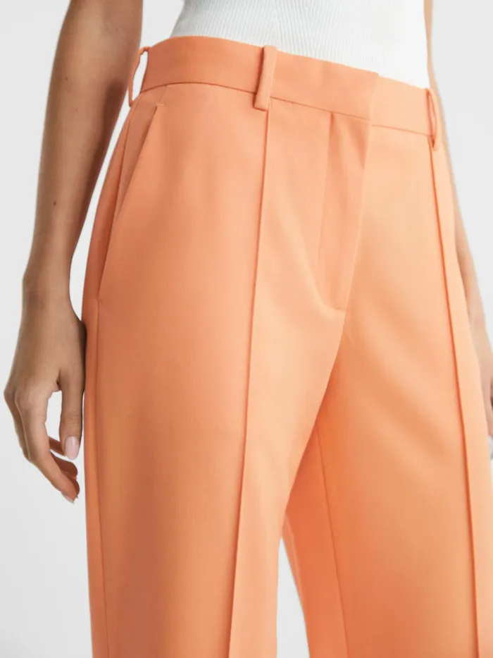Reiss Trousers Emmy Wide Leg Tailored Trousers Orange 8211 Women