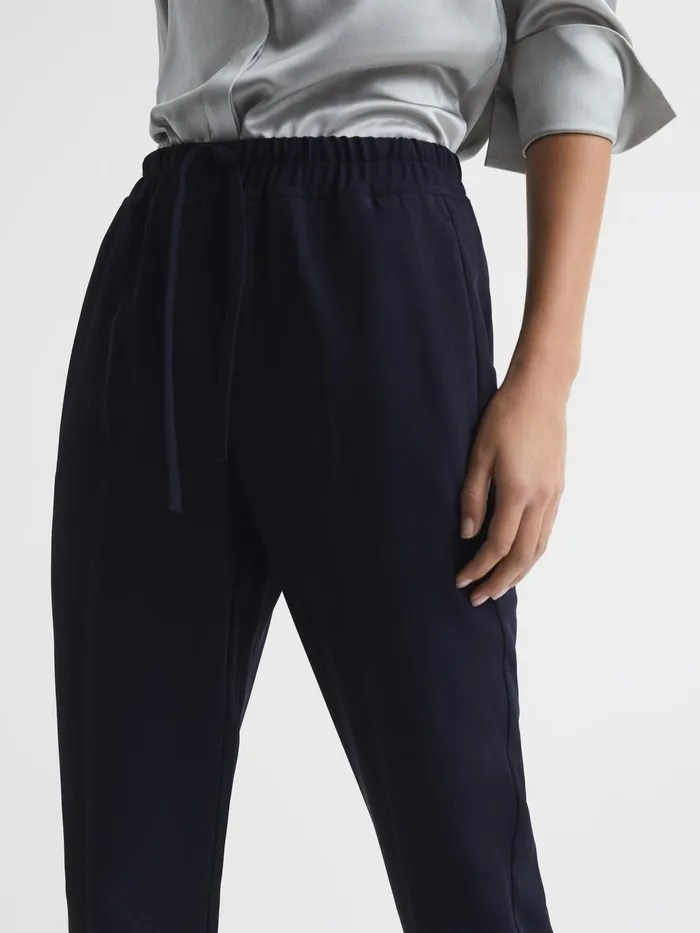 Reiss Trousers Hailey PullOn Tapered Trousers Black 8211 Women