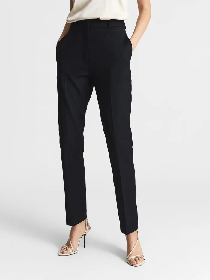 Reiss Trousers Haisley Slim Leg Tapered Trousers Black 8211 Women