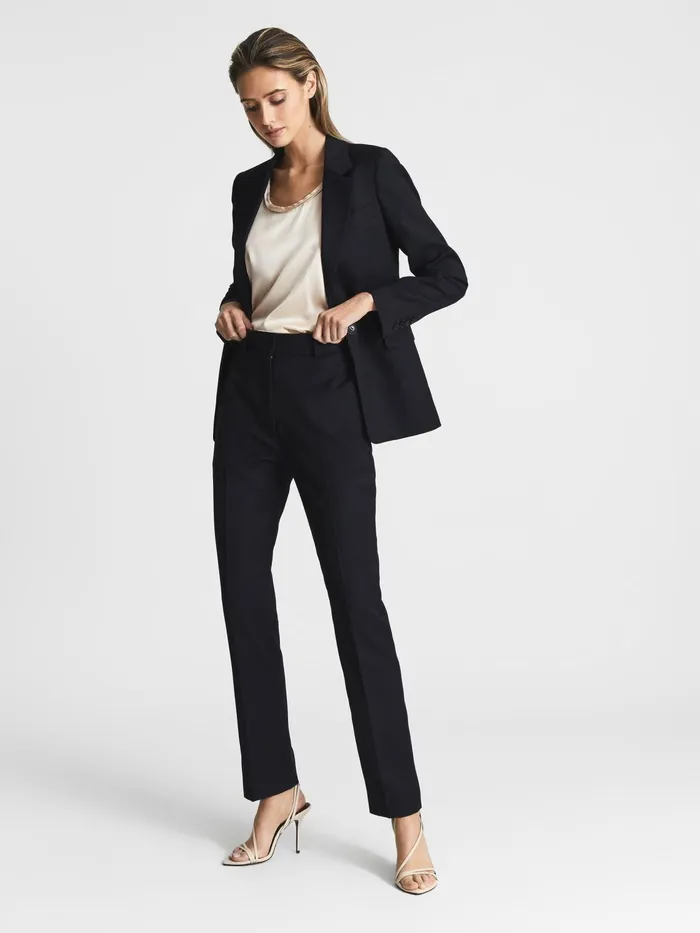 Reiss Trousers Haisley Slim Leg Tapered Trousers Black 8211 Women